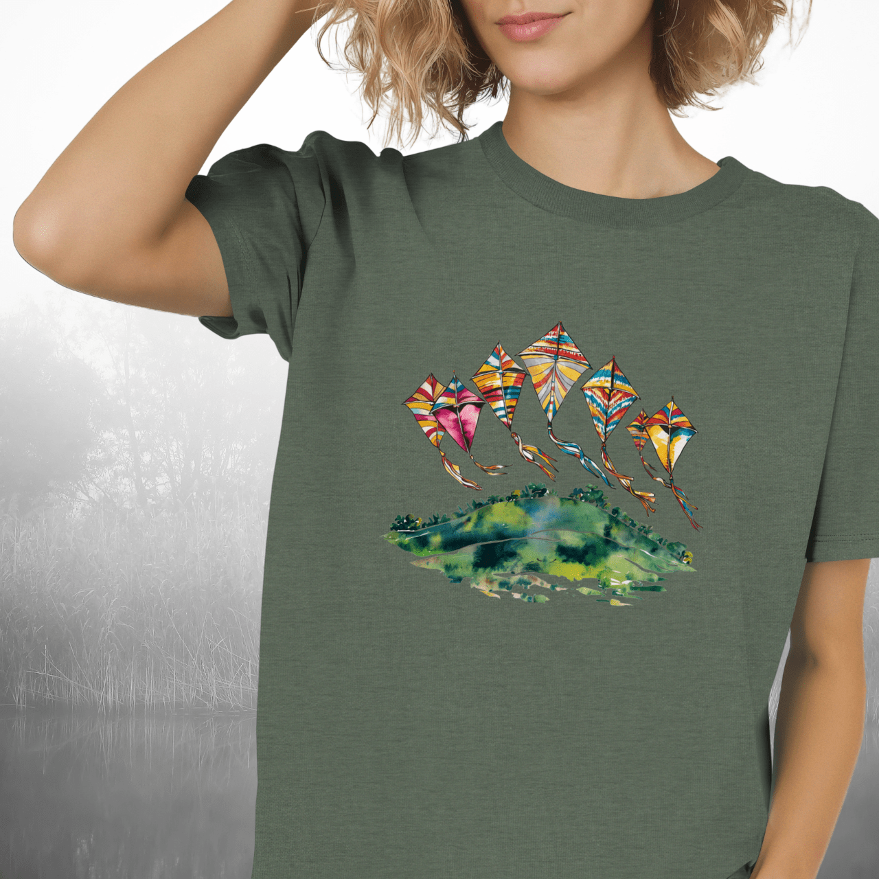 Kites Over a Hill T-Shirt