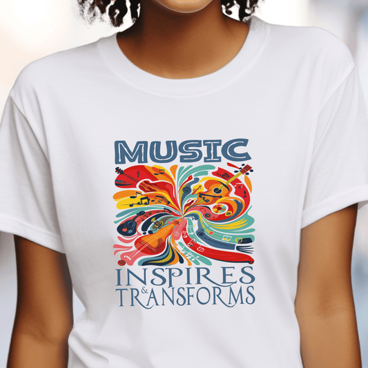 Music Inspires and Transforms T-Shirt